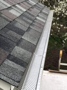 Leaf Guards on newly installed gutters By Gean Roofing